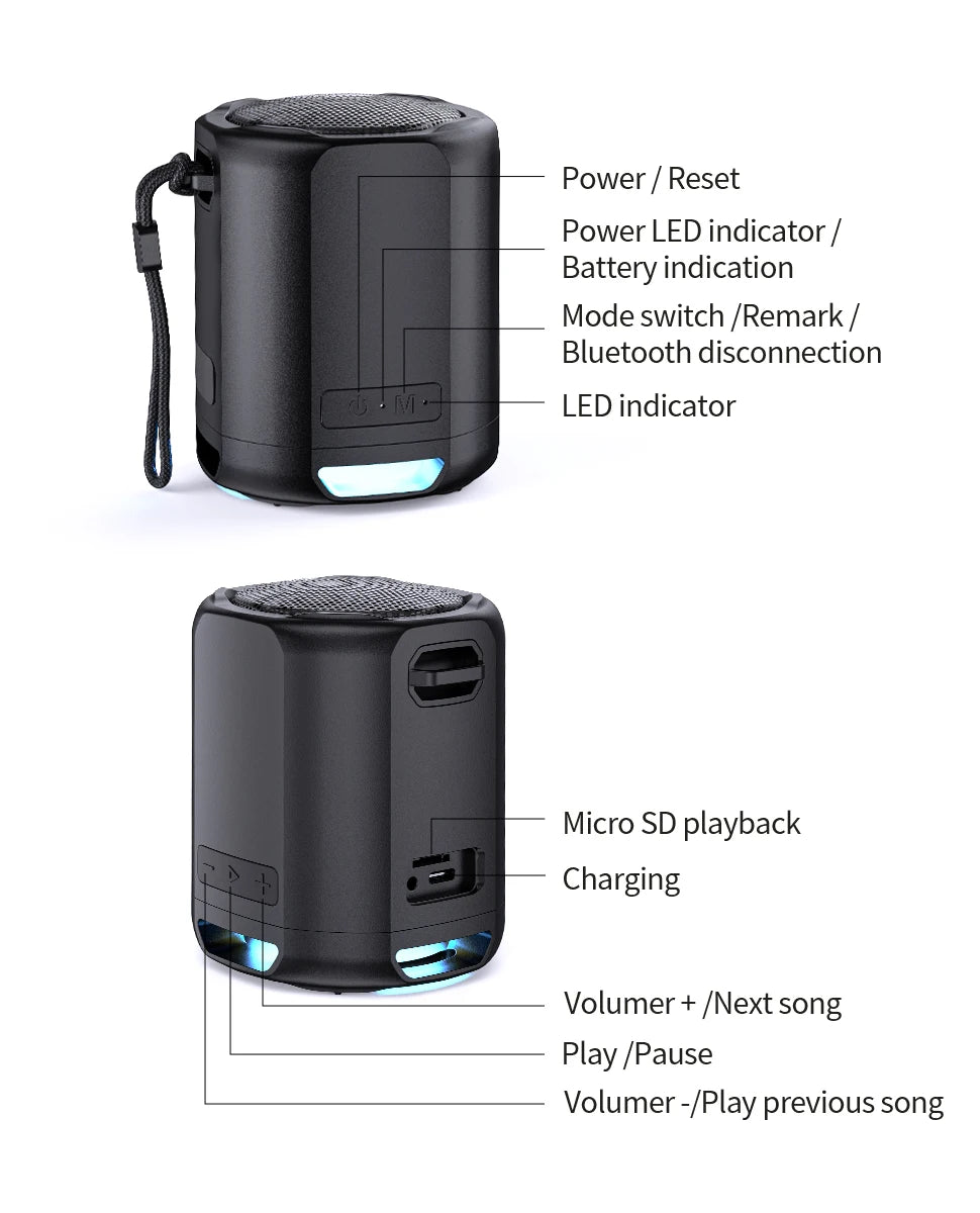 CowLost | mlove-portable-bluetooth-speaker-bluetooth-5-3-rgb-lights-compact-high-fidelity-sound-tws-connectivity |7
