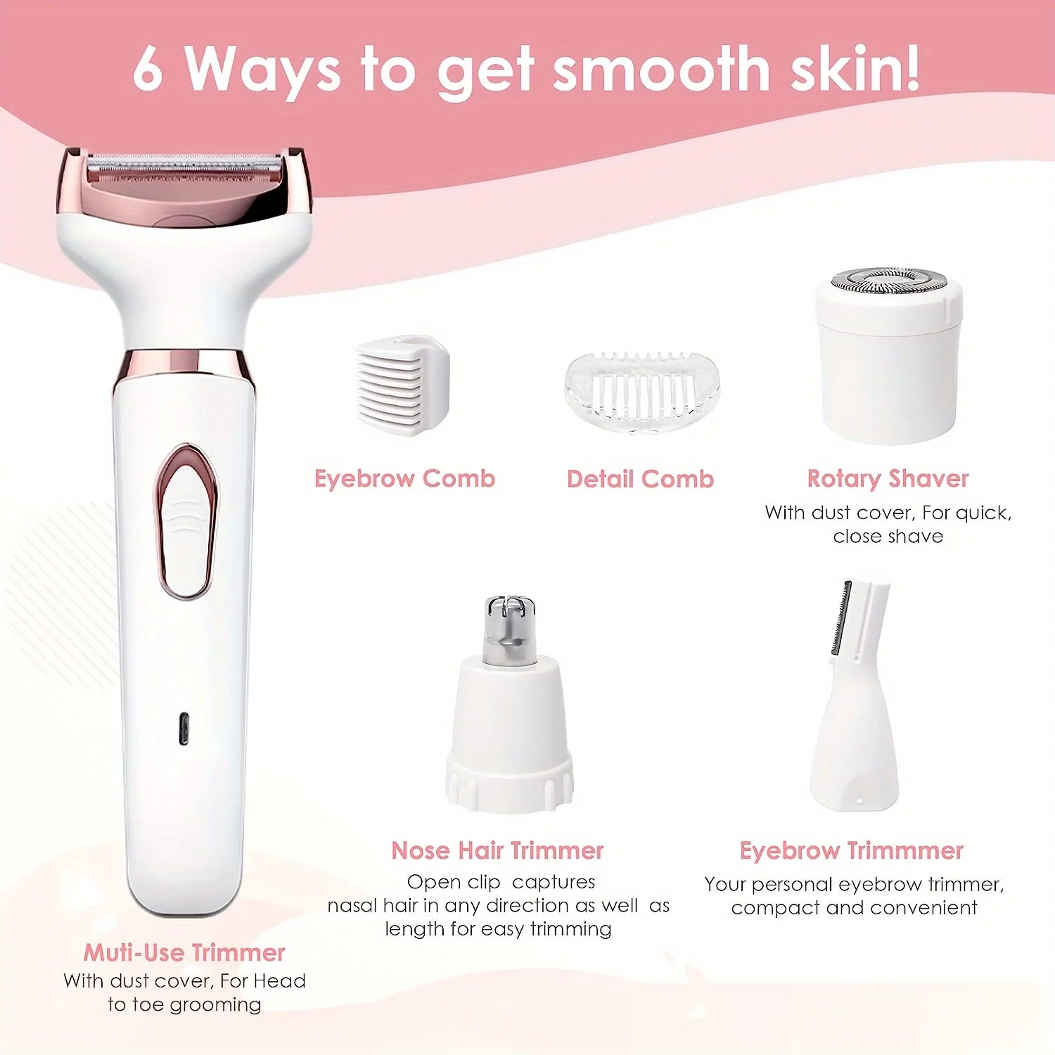 CowLost | product_id-4-in-1-portable-electric-womens-painless-razor-hair-trimmer |6
