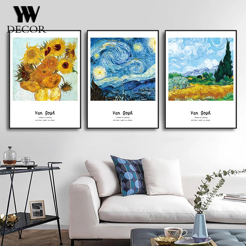 CowLost | abstract-van-gogh-sky-posters-prints-canvas-painting-flower-wall-art-pictures-for-living-room |2