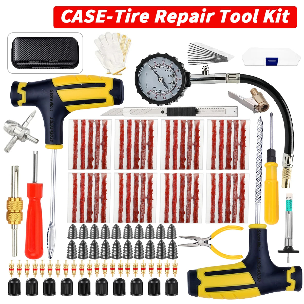 CowLost | car-tire-repair-kit-puncture-plug-tools |1
