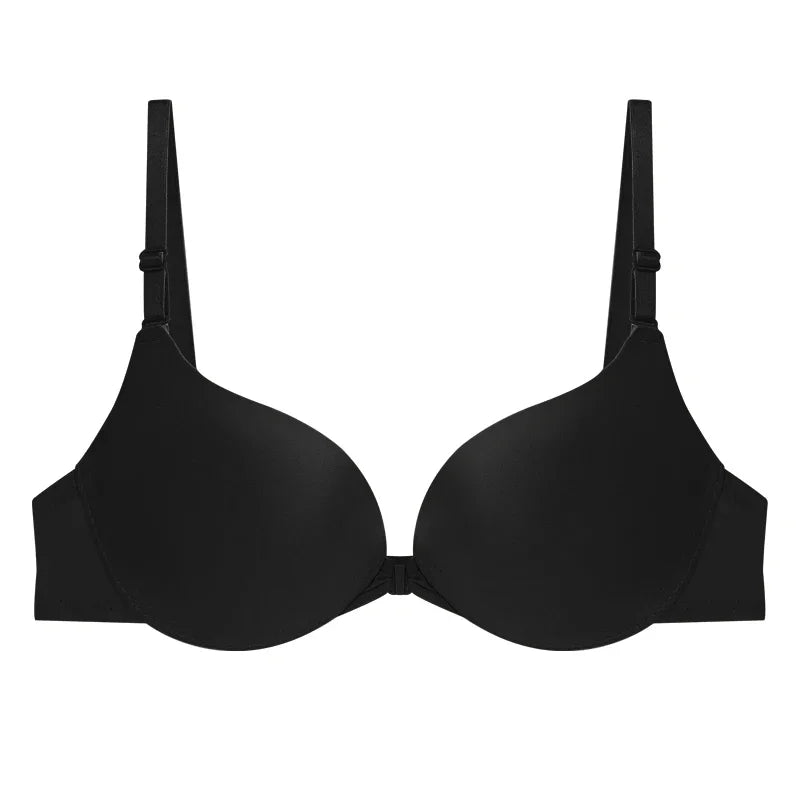 CowLost | sexy-push-up-bra-womens-front-buckle-bras-solid-seamless |15