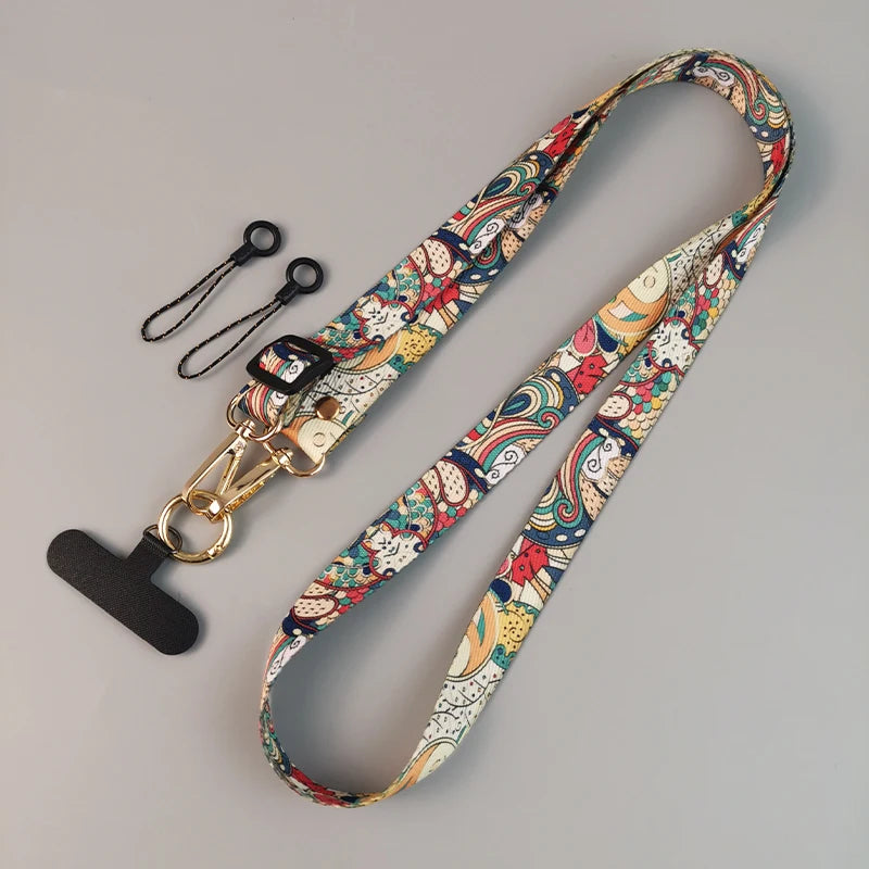 CowLost | uncategorized-adjustable-graffiti-pattern-long-crossbody-phone-lanyard |19