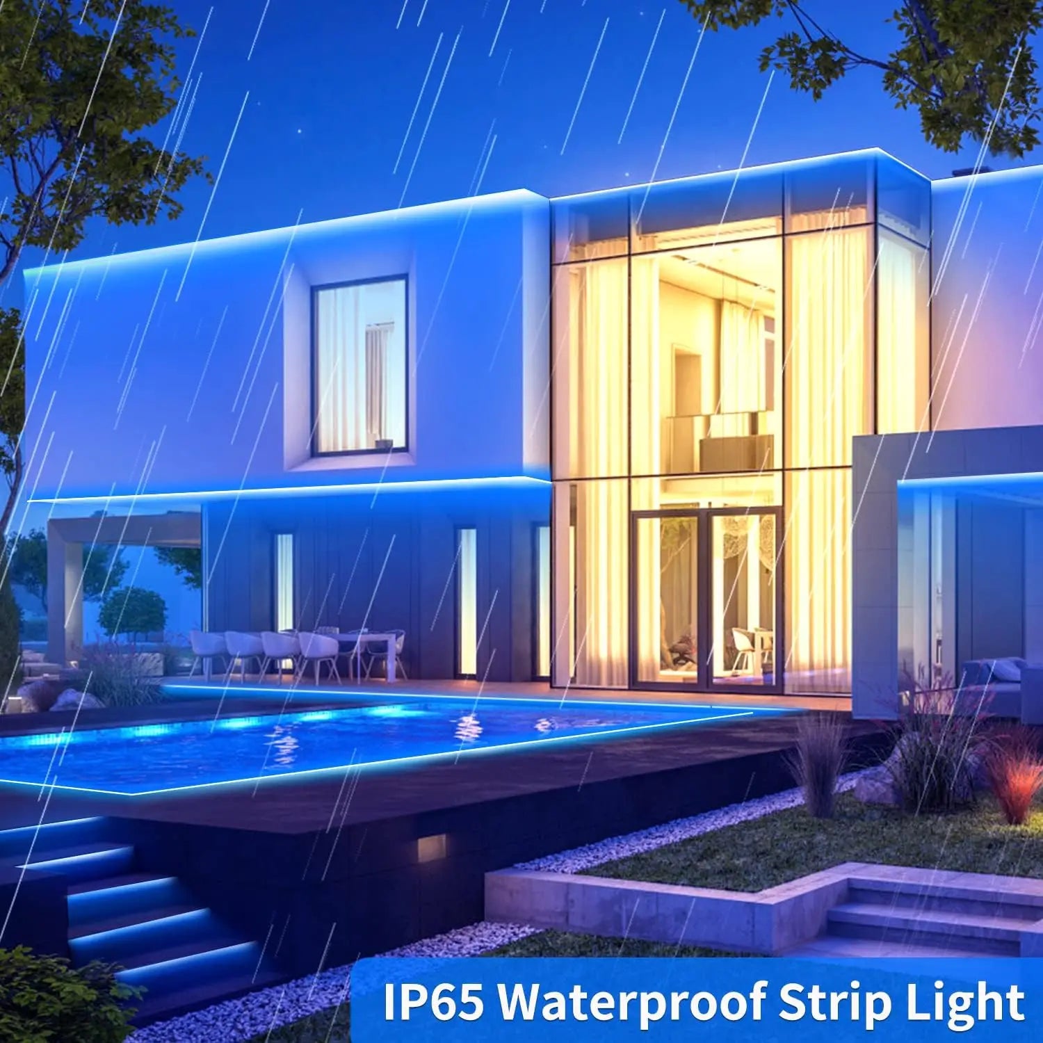 10M Warm White Neon LED Strip 120 LEDs/m IP65 Waterproof Cuttable for Indoor Outdoor Decor