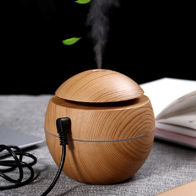 CowLost | product_id-portable-mini-wood-grain-spherical-desktop-air-humidifier-purifier-aromatherapy-machine |1