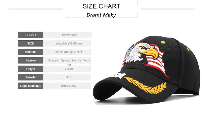 CowLost | mens-animal-baseball-cap-patriotic-bald-eagle-and-american-flag-snapback-caps |7