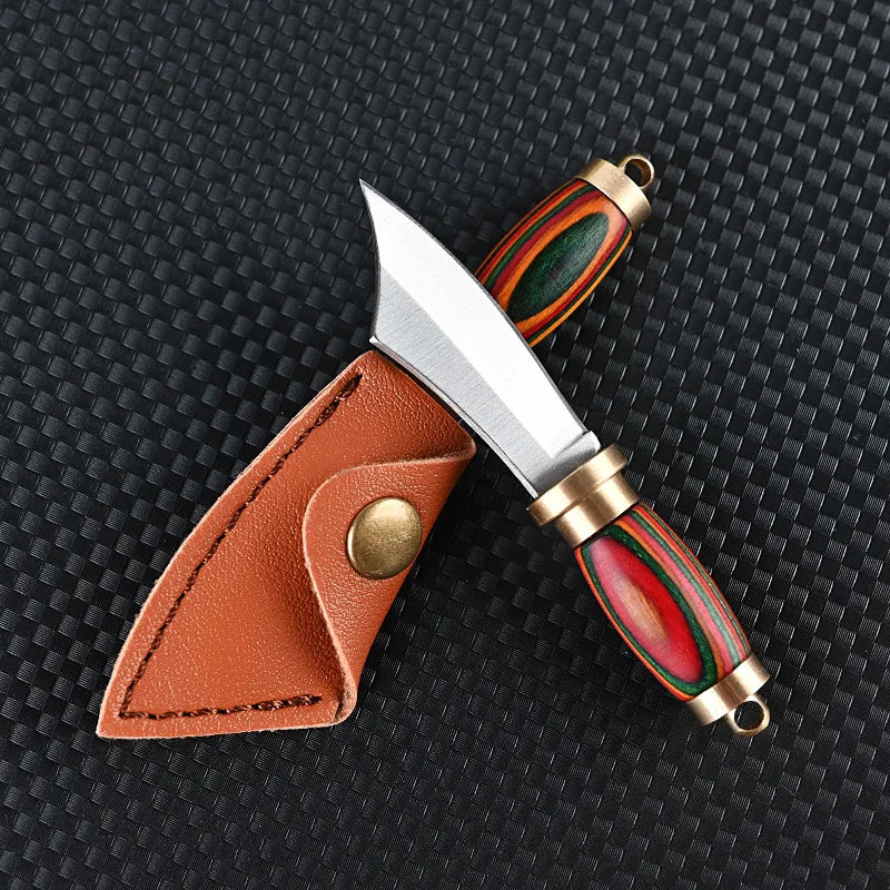 CowLost | activewear-pants-portable-mini-folding-knife-brass-color-wood-handle-stainless-steel-blade |29