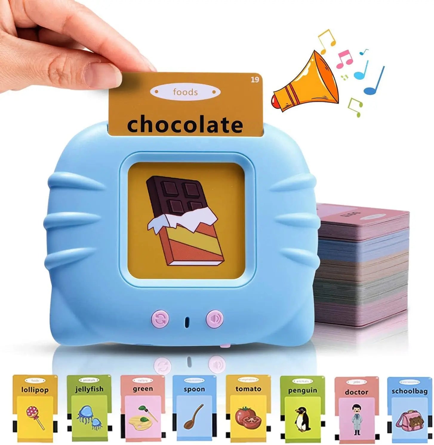 Talking Flashcards Early Education Electronic Montessori Toy for Kids Toddlers Preschool Gift