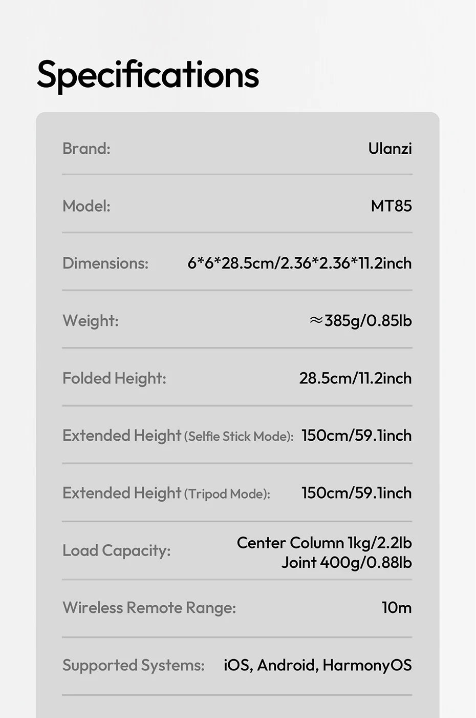 CowLost | ulanzi-mt-85-automatic-phone-tripod-magsafe-selfie-stick-for-iphone-17-16-15 |22