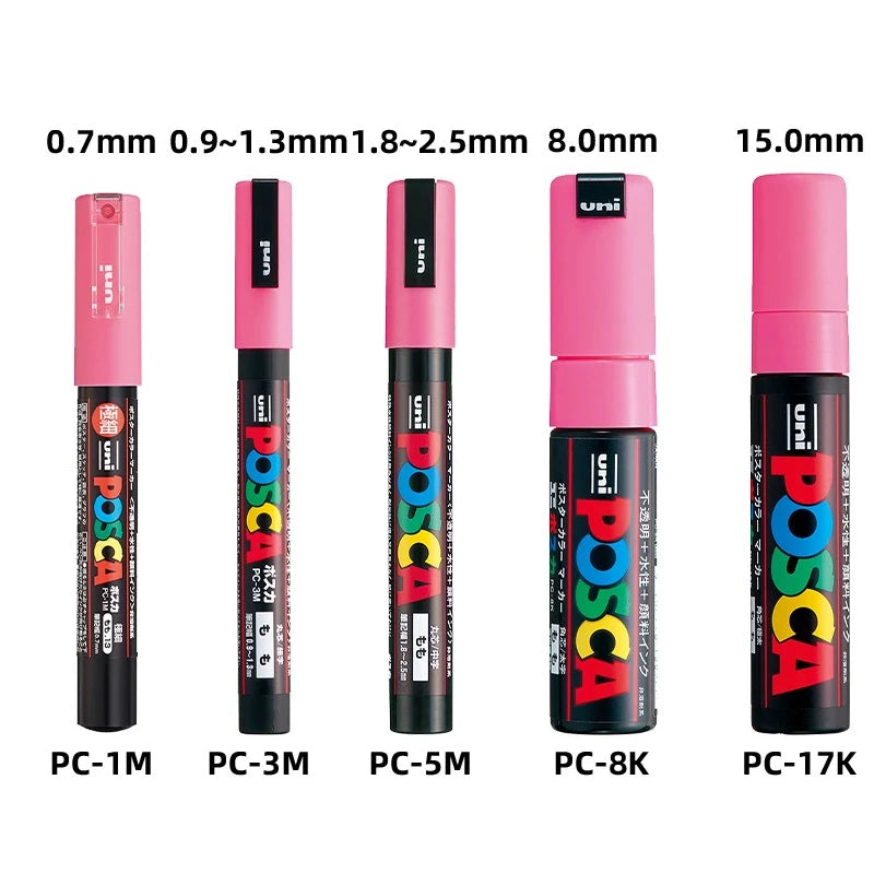 CowLost | product_id-uni-posca-waterproof-water-based-acrylic-marker-pens-8-colors-including-white-black-gold-silver |24