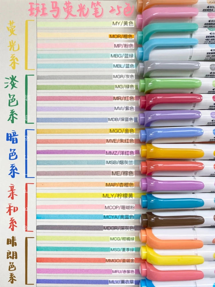 CowLost | product_id-zebra-5-10pcs-double-ended-twin-tip-highlighter-set-for-school-office |2
