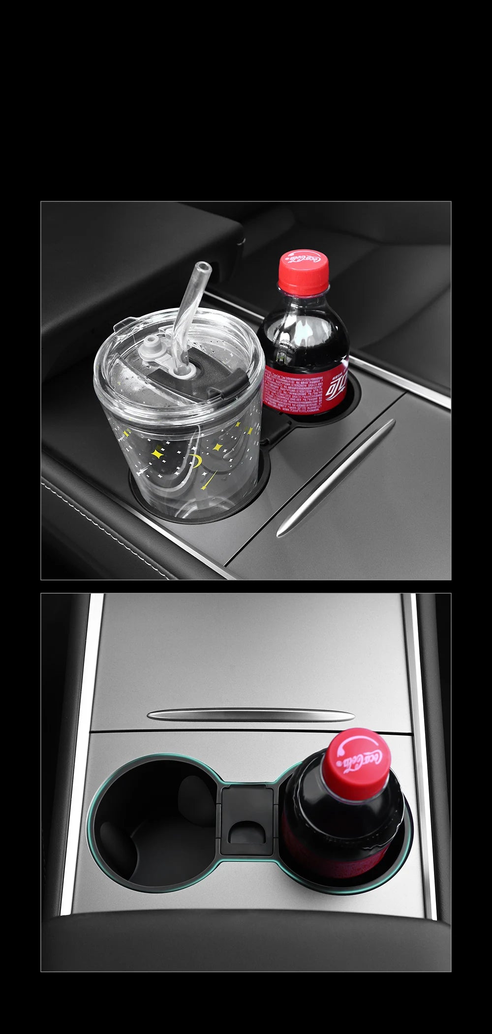 CowLost | for-tesla-model-3-y-highland-junipe-water-cup-holder-storage-box |10