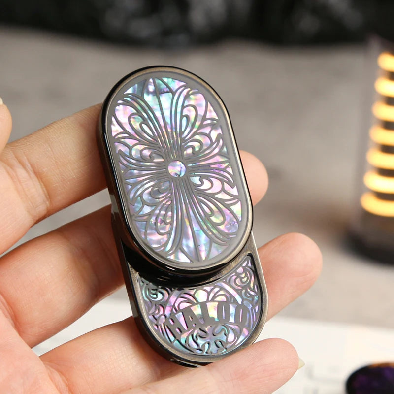 CowLost | edc-mother-of-pearl-inlay-edc-stress-relief-toy-crystal-sealed-metal-fingertip-decompression-toy-fidget-toy-adults-gifts |3