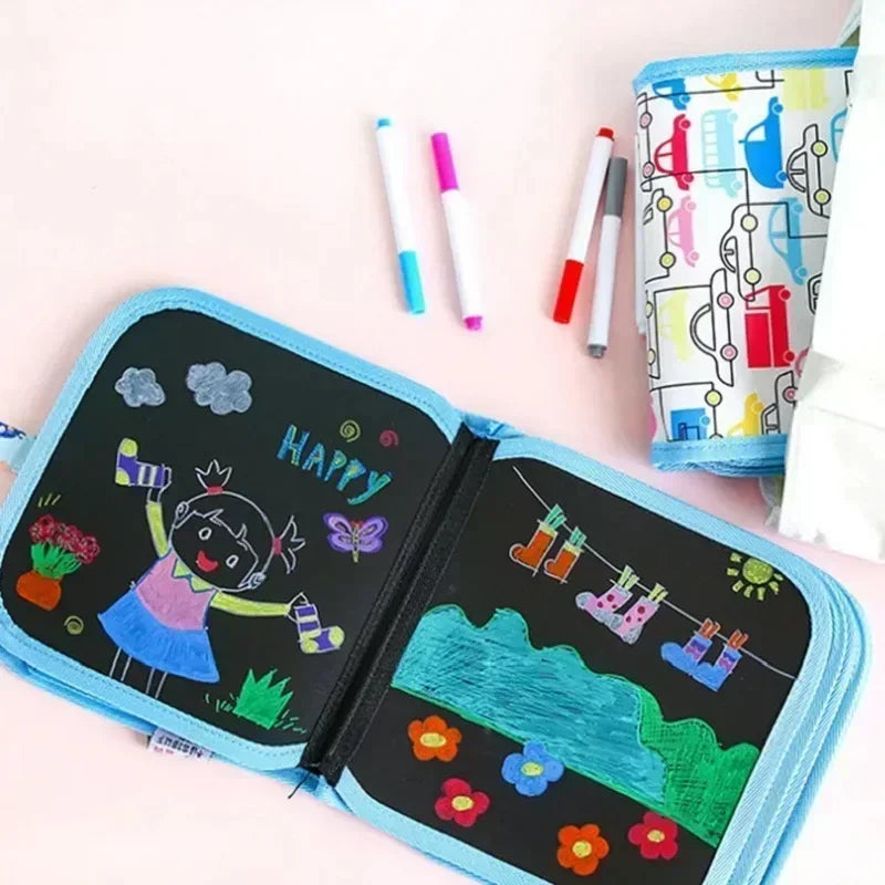 CowLost | product_id-6-page-erasable-magic-drawing-board-portable-kids-coloring-book |2