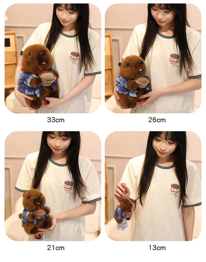 CowLost | uncategorized-cute-groundhog-plush-keychain-with-clothes-soft-stuffed-animal-doll-birthday-gift |9