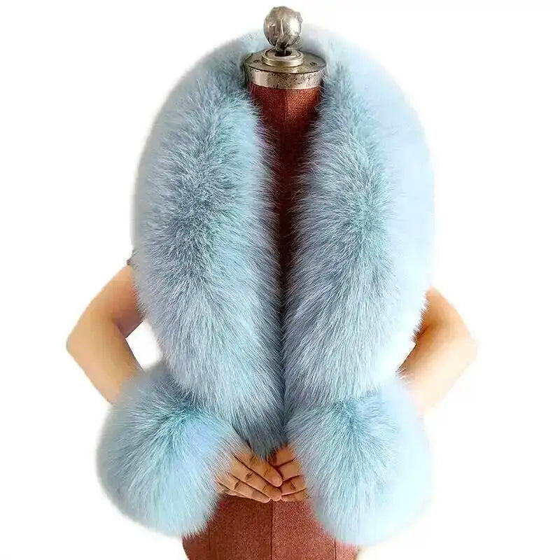 CowLost | winter-natural-fox-fur-scarf-and-cuff-set |12