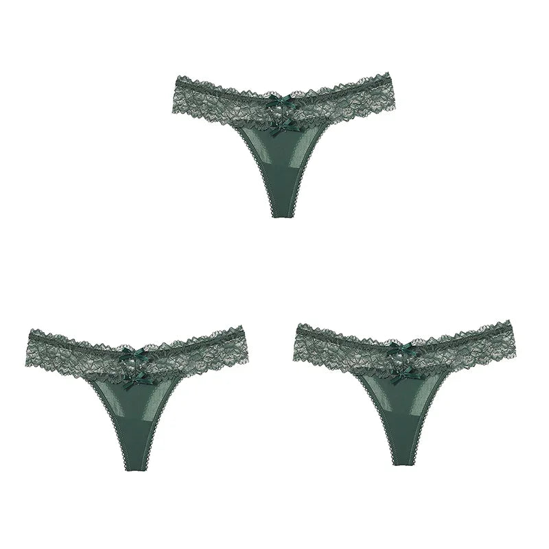 CowLost | womens-bow-lace-panties-french-style-sexy-lace-hollow-underwear |16