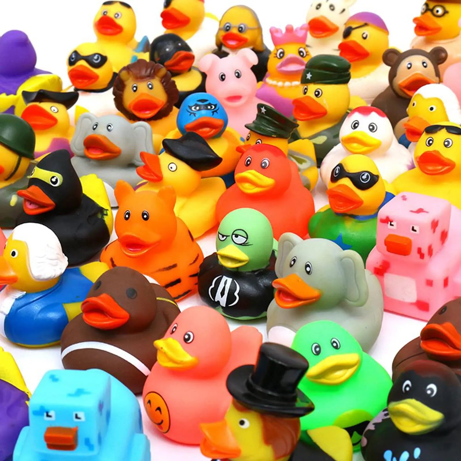 CowLost | product_id-5-100pcs-bulk-rubber-duck-floater-for-jeep-ducking-party-favors-toy-assortment |5