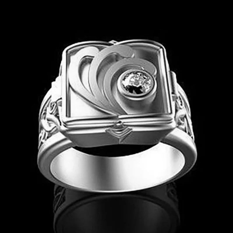 Men's Lightweight Stainless Steel Adjustable Ring, Silver Gold Color, Party Jewelry, Valentine's Gift