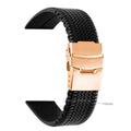 CowLost | product_id-black-silicone-sport-watchband-20mm-24mm-with-tire-pattern-folding-buckle-waterproof-universal-strap |8