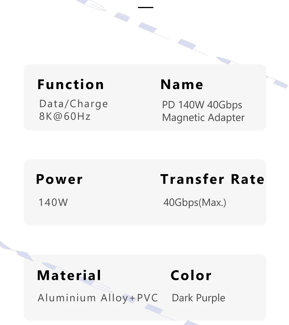 CowLost | product_id-140w-magnetic-usb-4-0-type-c-otg-adapter-40gbps-thunderbolt-3-fast-charging-8k-60hz-video-converter-for-macbook-phone-ipad |13
