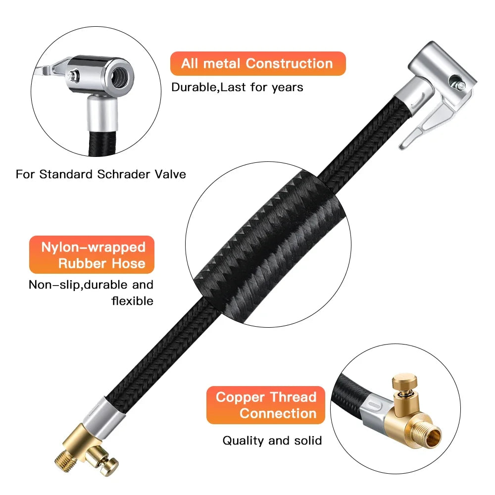 CowLost | 10-20-40-60cm-car-tire-inflator-hose-inflatable-air-pump-extension |11