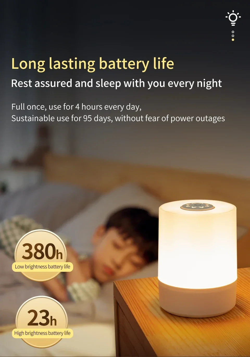 CowLost | product_id-touch-usb-rechargeable-night-lamp-with-3-dimming-modes-soft-ambient-bedside-light-for-kids |10