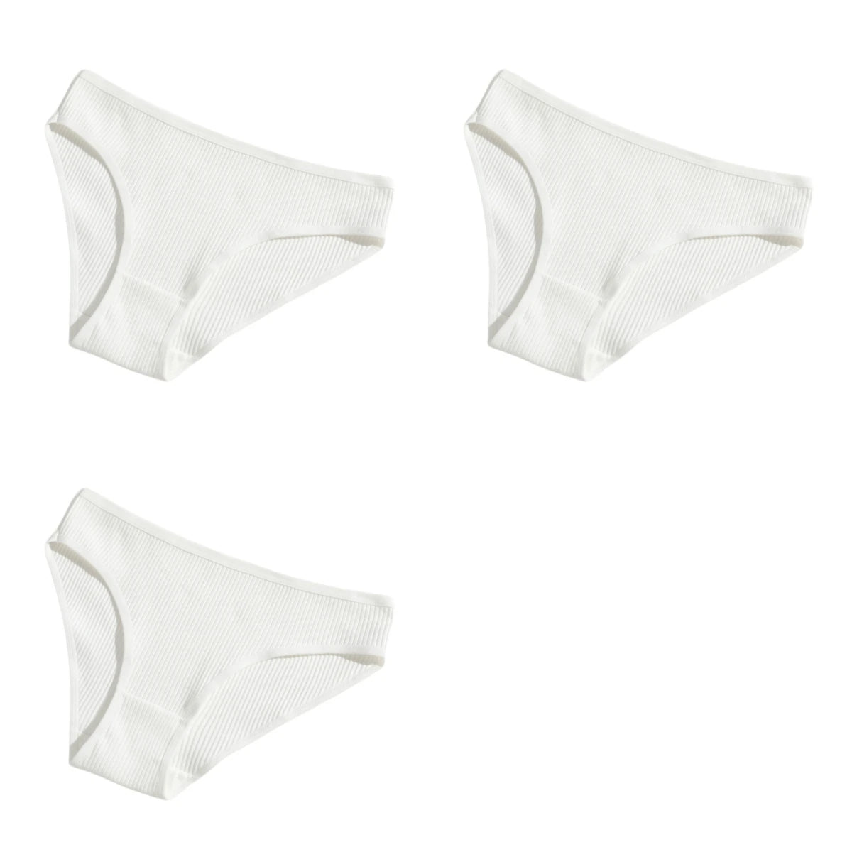 CowLost | product_id-3pcs-women-low-waist-seamless-cotton-breathable-briefs-panties-solid |32