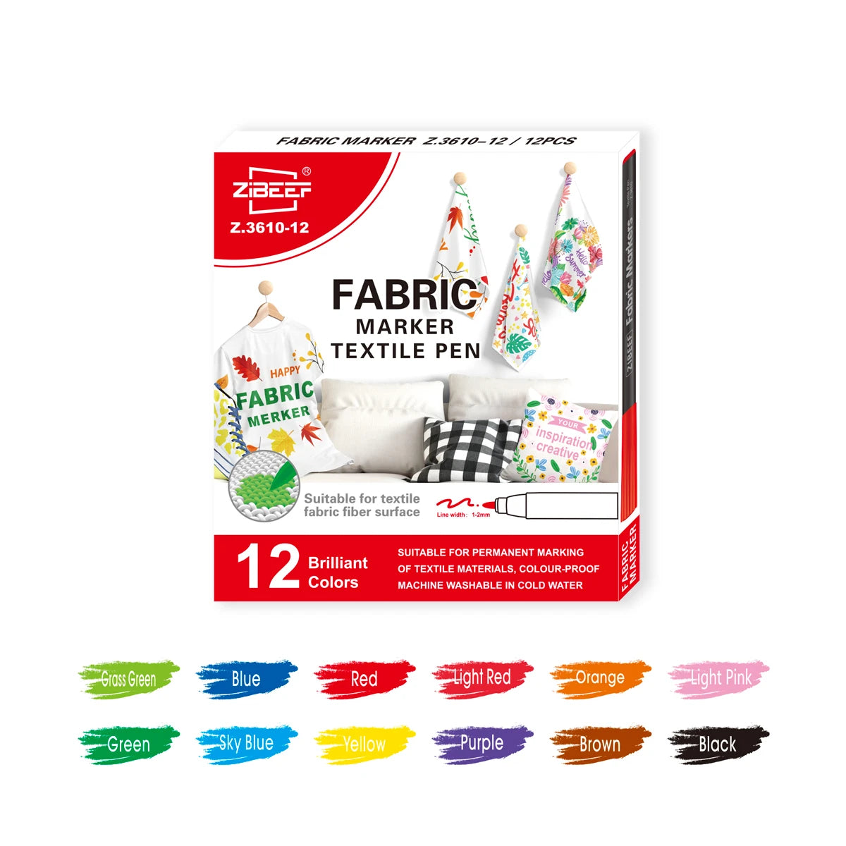 CowLost | markers-product_id-12-24-color-permanent-fine-tip-fabric-markers-for-clothes-bags-textile-canvas |19
