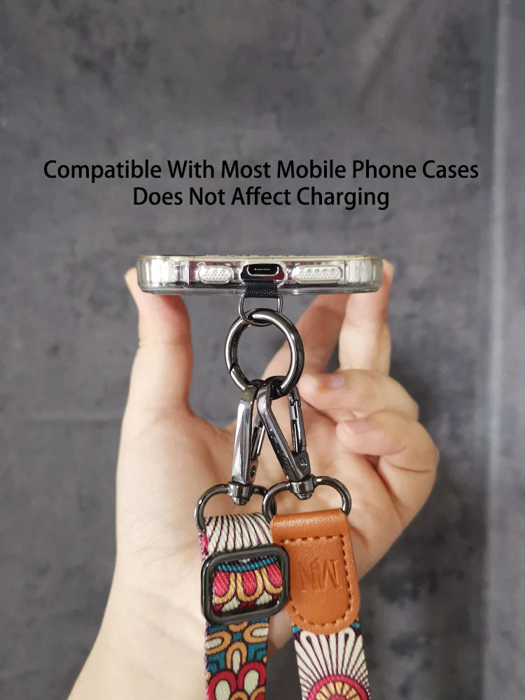 CowLost | uncategorized-adjustable-retro-totem-pattern-crossbody-cell-phone-lanyard |9