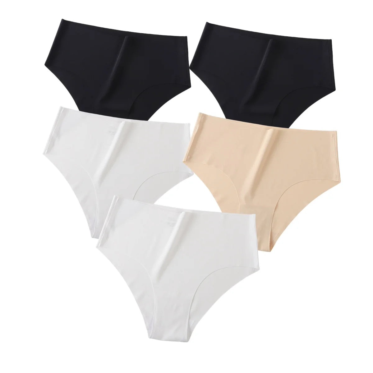 CowLost | product_id-5pcs-women-high-waist-seamless-breathable-briefs-xs-xl-pack |10