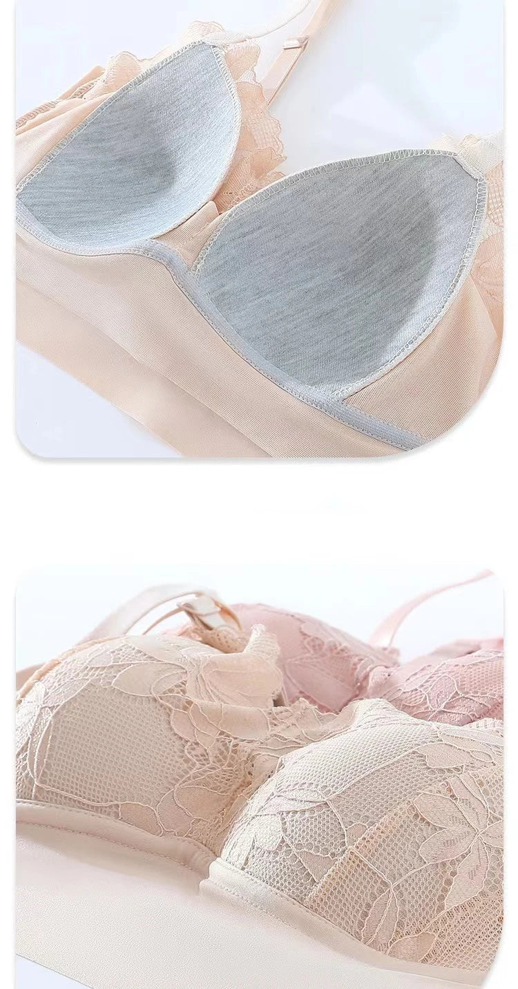 CowLost | product_id-lace-back-wireless-adjustable-seamless-push-up-bra-large-size |15