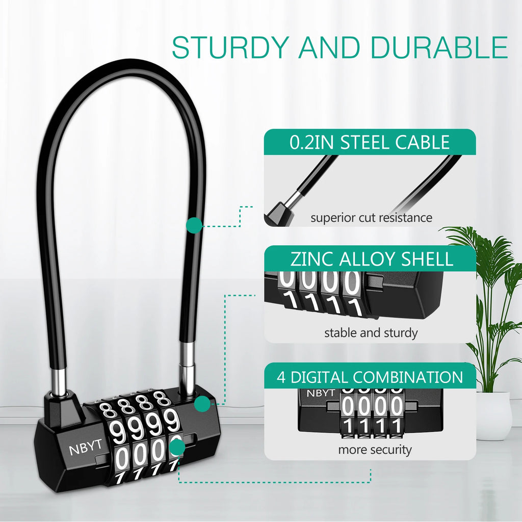 Mini Dial Combination Padlock for Travel, Luggage, Gym Security