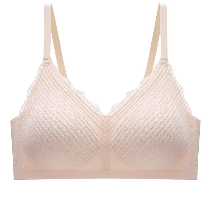 CowLost | product_id-seamless-wireless-lace-bra-for-small-chest-women-thin-cup-non-slip-back |16
