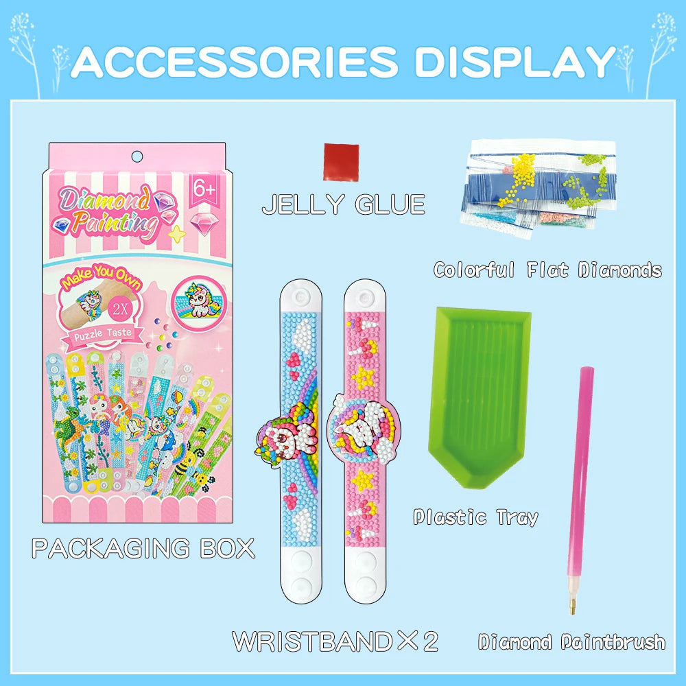 CowLost | product_id-diy-childrens-diamond-drawing-bracelet-kit-with-eva-wristband-gift |12