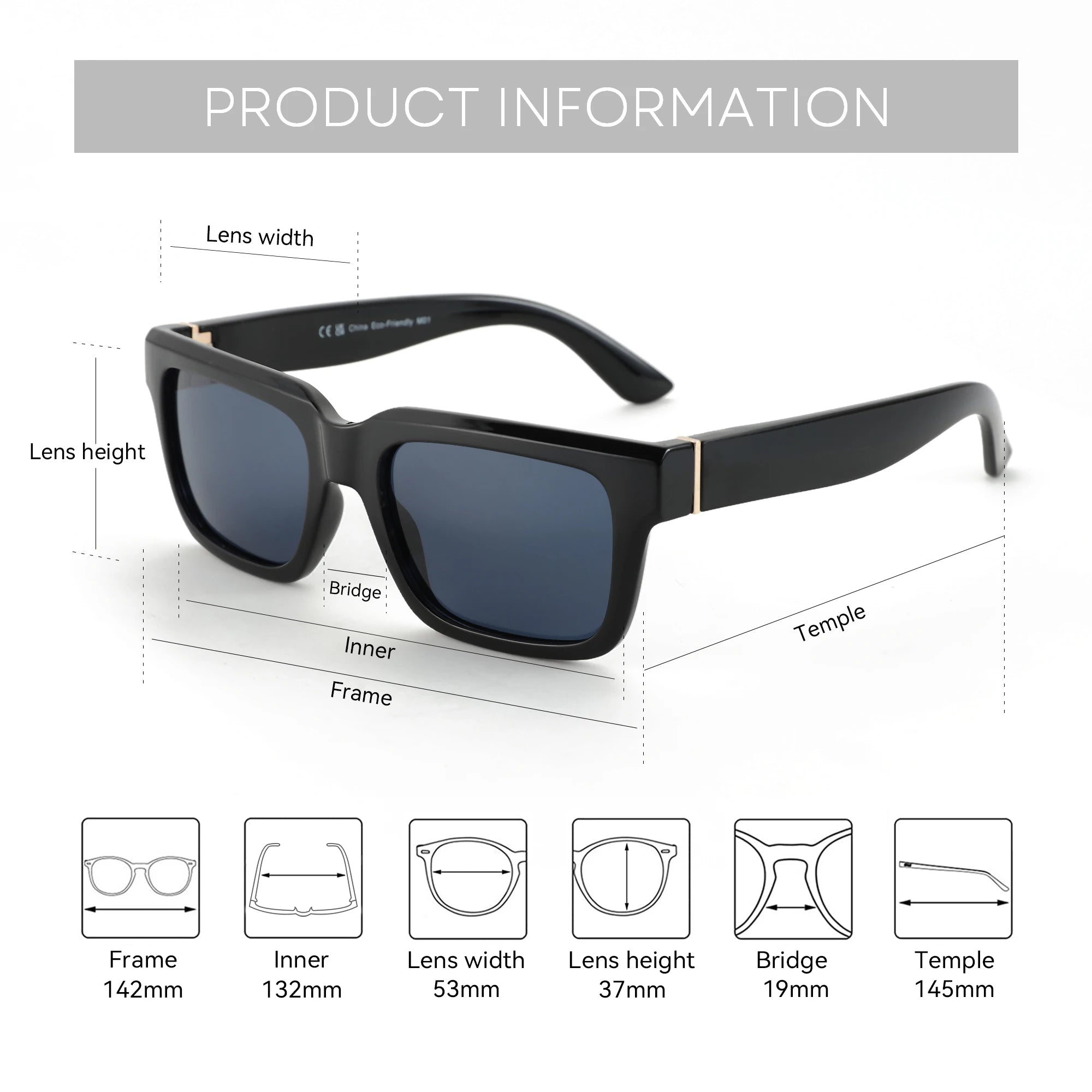 CowLost | zenottic-2026-new-fashion-square-polarized-sunglasses-women-men-uv400-protection |4