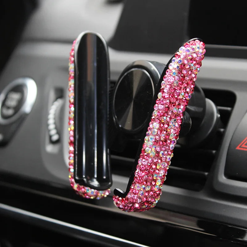 CowLost | product_id-diamond-crystal-car-air-vent-phone-holder-clip-stand-bracket-interior-accessory |43