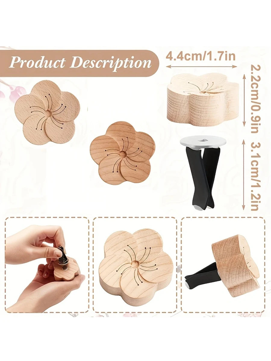 CowLost | product_id-diy-wooden-flower-car-air-freshener-vent-clip-diffuser-no-perfume |13