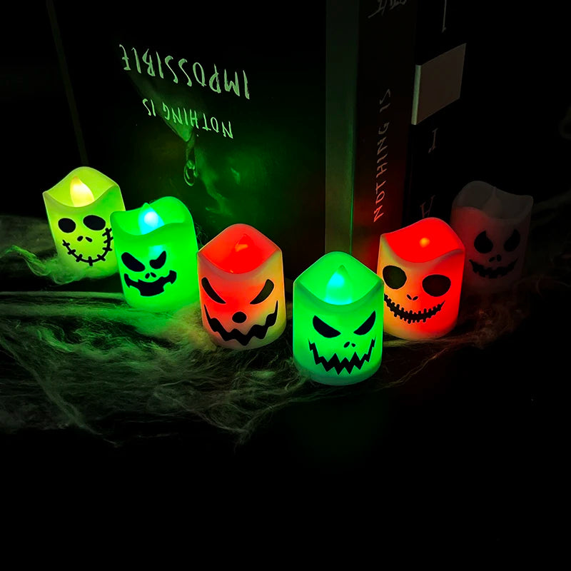 CowLost | 6pcs-halloween-led-ghost-pumpkin-candle-lights-for-party-and-home-decoration |11