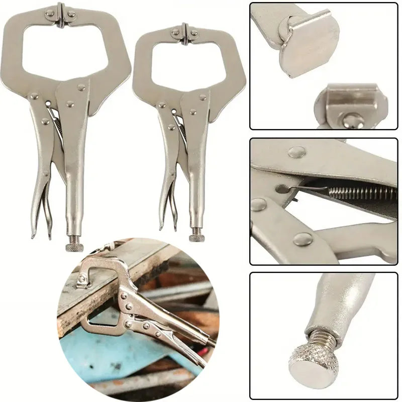 1pc 6.5/11 Inch Adjustable Locking Type C Pliers Welding Quick Grip Clamps Manual Clamping Tools For Pipes And Woodworking