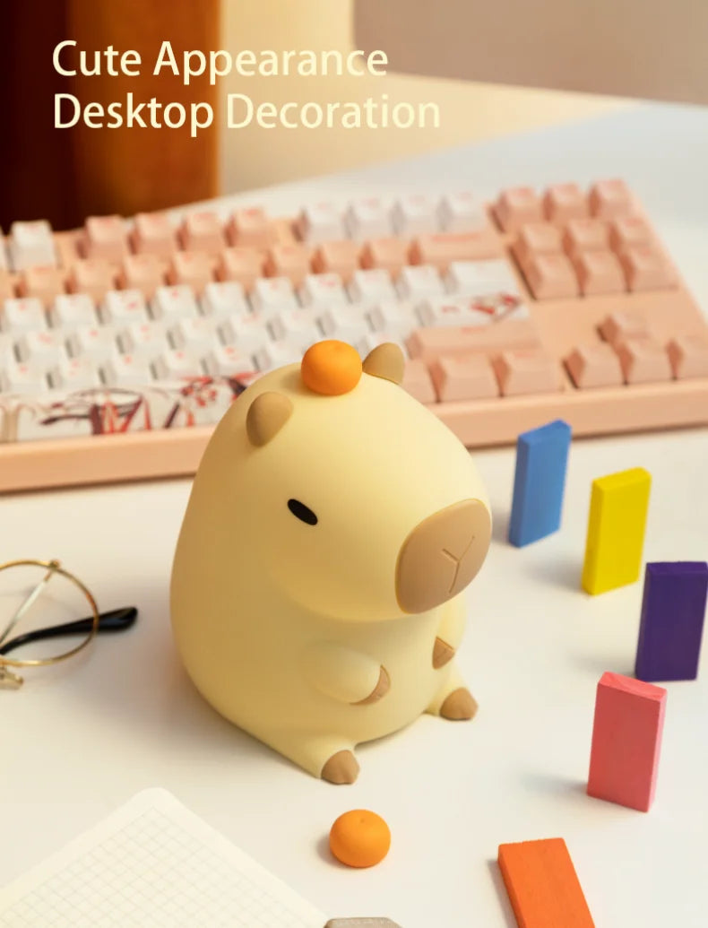 CowLost | product_id-cartoon-capybara-usb-rechargeable-silicone-night-light-with-dimming-and-timer |12