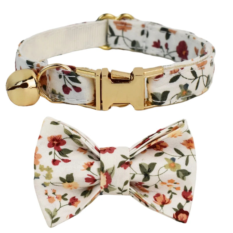 CowLost | cat-furniture-adjustable-cat-collar-with-bowknot-and-safety-release |26