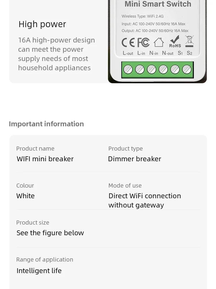 CowLost | smart-switches-product_id-zigbee-wifi-smart-light-switch-16a-20a-2-way-mini-breaker-compatible-with-tuya-alexa-google-home |10