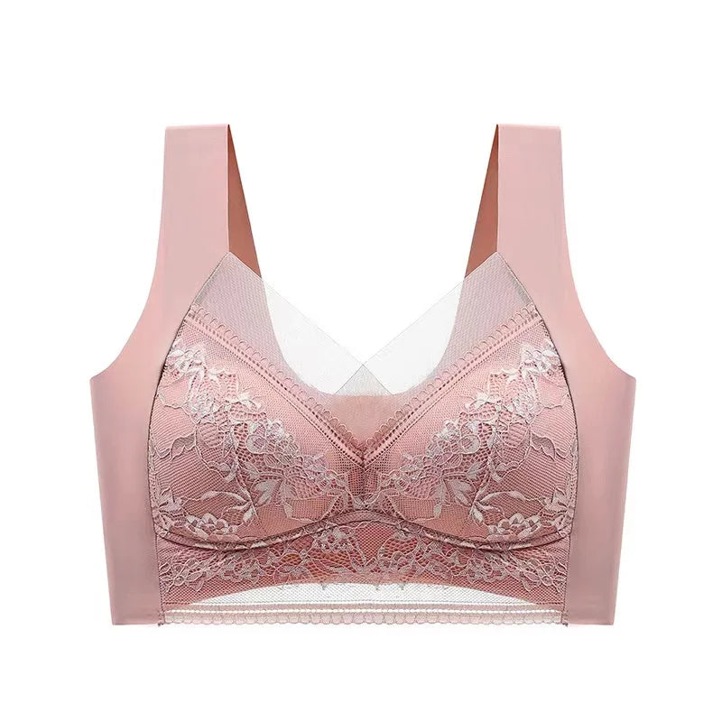 CowLost | product_id-seamless-wire-free-lace-bra-with-thin-molded-cups-comfortable-fit-small-to-large-sizes |26