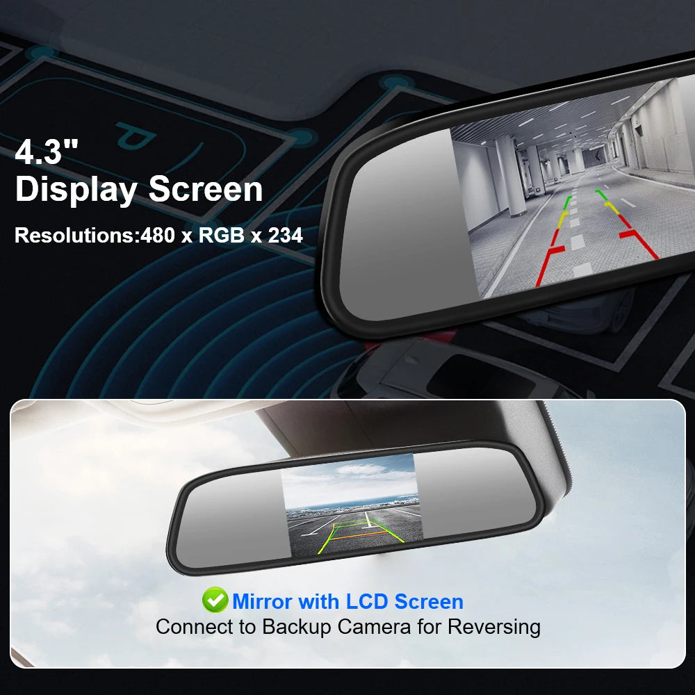 CowLost | product_id-universal-4-3-hd-tft-lcd-car-parking-rearview-mirror-monitor |3