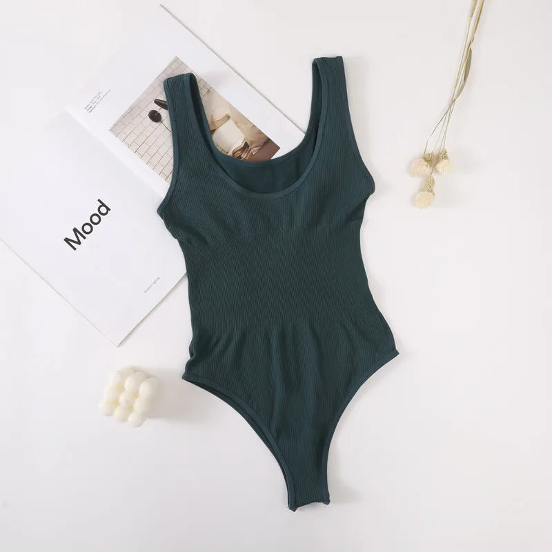 CowLost | product_id-women-seamless-tummy-control-slimming-thong-bodysuit-with-u-back |11