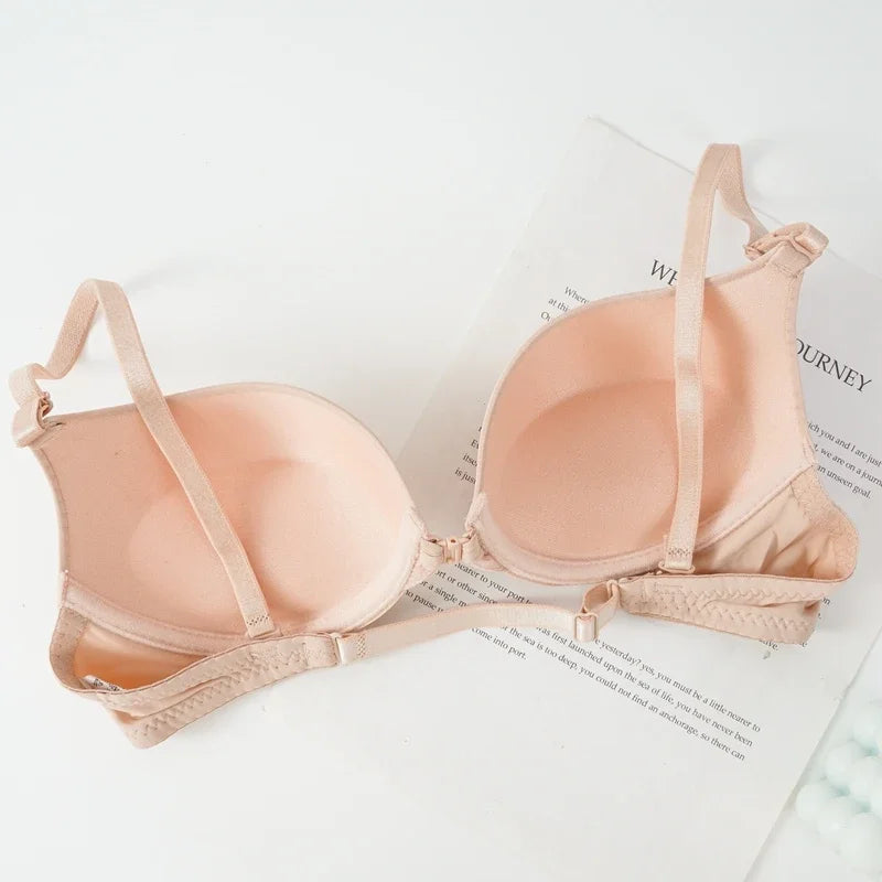 CowLost | sexy-push-up-bra-womens-front-buckle-bras-solid-seamless |8