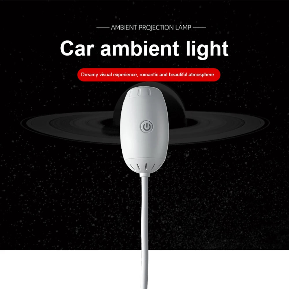 USB Car Interior LED Starry Galaxy Atmosphere Projector Light