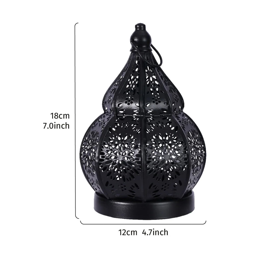 CowLost | hollow-gourd-shaped-candlestick-festival-candle-lantern-christmas-table-ornament |7
