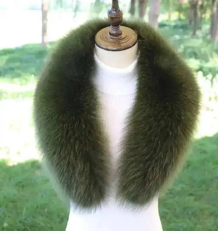 CowLost | natural-color-raccoon-fox-collar-scarf |11