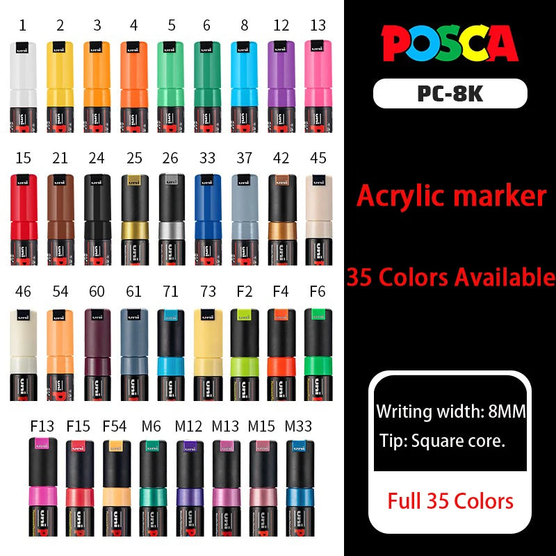 CowLost | product_id-uni-posca-pc-8k-35-full-colors-water-based-permanent-markers-for-art-and-posters |1